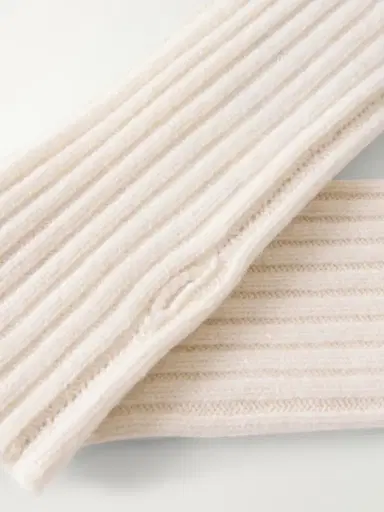 Yves Salomon Ribbed Cashmere Fingerless Mittens | Thumbnail 2 Yves Salomon Ribbed Cashmere Fingerless Mittens | Thumbnail 2