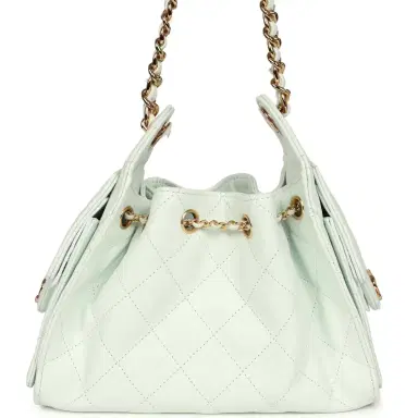 Chanel Chanel Mini 25 Hobo Bag Light Blue Caviar Gold Hardware | Thumbnail 4 Chanel Chanel Mini 25 Hobo Bag Light Blue Caviar Gold Hardware | Thumbnail 4