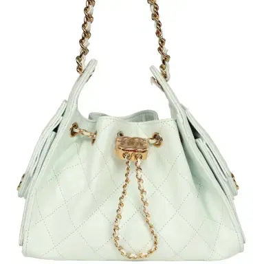 Chanel Chanel Mini 25 Hobo Bag Light Blue Caviar Gold Hardware | Thumbnail 1 Chanel Chanel Mini 25 Hobo Bag Light Blue Caviar Gold Hardware | Thumbnail 1