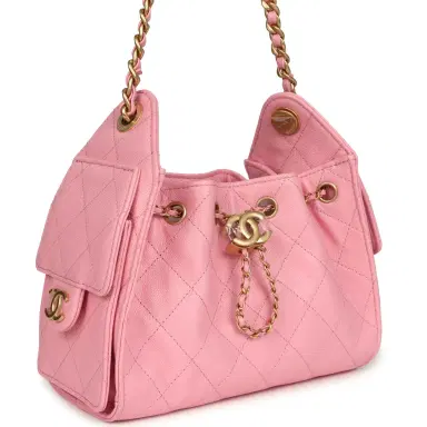 Chanel Chanel Mini 25 Hobo Bag Pink Caviar Antique Gold Hardware | Thumbnail 2 Chanel Chanel Mini 25 Hobo Bag Pink Caviar Antique Gold Hardware | Thumbnail 2