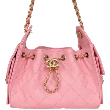 Chanel Chanel Mini 25 Hobo Bag Pink Caviar Antique Gold Hardware | Thumbnail 1 Chanel Chanel Mini 25 Hobo Bag Pink Caviar Antique Gold Hardware | Thumbnail 1