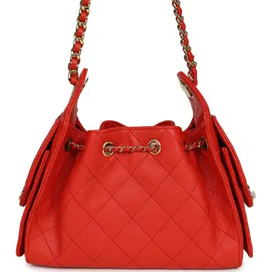 Chanel Chanel Mini 25 Hobo Bag Red Caviar Gold Hardware | Thumbnail 4 Chanel Chanel Mini 25 Hobo Bag Red Caviar Gold Hardware | Thumbnail 4