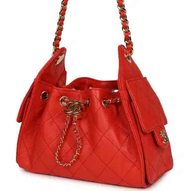 Chanel Chanel Mini 25 Hobo Bag Red Caviar Gold Hardware | Thumbnail 5 Chanel Chanel Mini 25 Hobo Bag Red Caviar Gold Hardware | Thumbnail 5