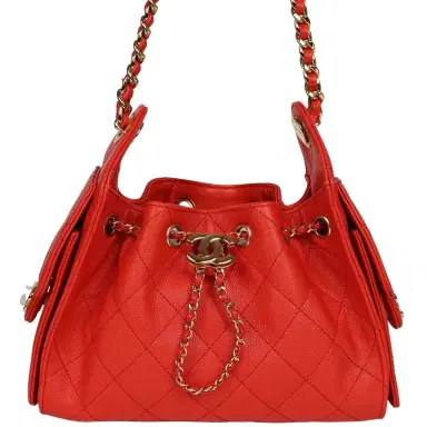 Chanel Chanel Mini 25 Hobo Bag Red Caviar Gold Hardware | Thumbnail 1 Chanel Chanel Mini 25 Hobo Bag Red Caviar Gold Hardware | Thumbnail 1
