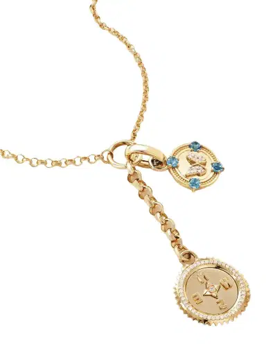 Foundrae Internal Compass Reverie18-karat Gold, Topaz And Diamond Pendant Necklace | Thumbnail 1 Foundrae Internal Compass Reverie18-karat Gold, Topaz And Diamond Pendant Necklace | Thumbnail 1