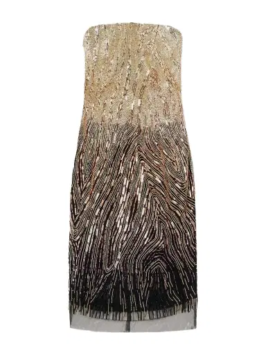 Oscar de la Renta Strapless Bead And Sequin-embellished Tulle Midi Dress | Thumbnail 1 Oscar de la Renta Strapless Bead And Sequin-embellished Tulle Midi Dress | Thumbnail 1