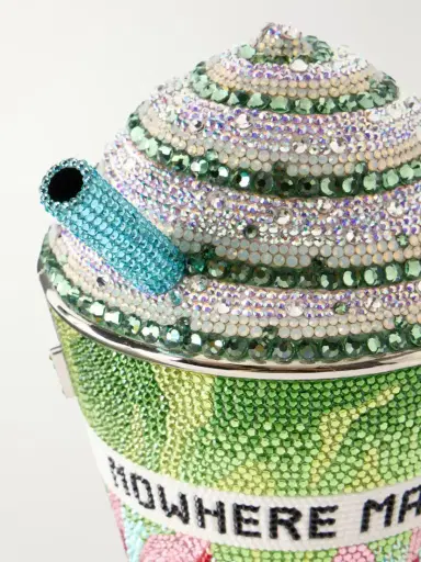 Judith Leiber Couture Matcha Crystal-embellished Silver-tone Clutch | Thumbnail 5 Judith Leiber Couture Matcha Crystal-embellished Silver-tone Clutch | Thumbnail 5