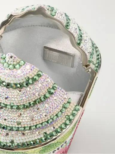 Judith Leiber Couture Matcha Crystal-embellished Silver-tone Clutch | Thumbnail 6 Judith Leiber Couture Matcha Crystal-embellished Silver-tone Clutch | Thumbnail 6