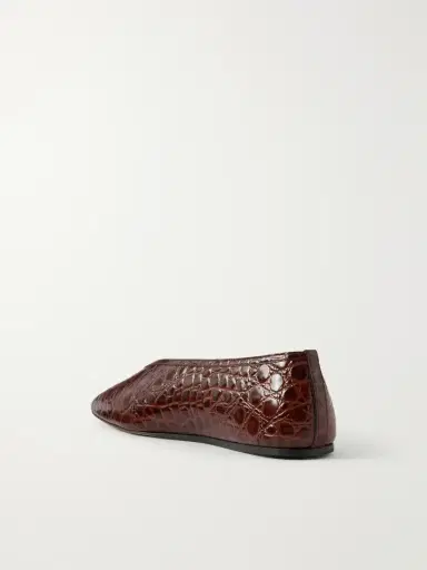 Le Monde Béryl Luna Croc-effect Leather Flats | Thumbnail 3 Le Monde Béryl Luna Croc-effect Leather Flats | Thumbnail 3