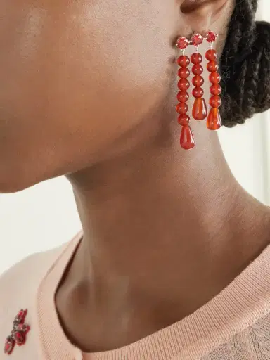 Completedworks Weeping Willow Beaded Silver-plated Agate And Zirconia Earrings | Thumbnail 2 Completedworks Weeping Willow Beaded Silver-plated Agate And Zirconia Earrings | Thumbnail 2