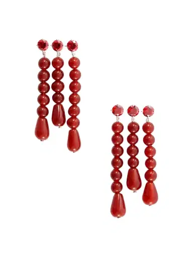 Completedworks Weeping Willow Beaded Silver-plated Agate And Zirconia Earrings | Thumbnail 1 Completedworks Weeping Willow Beaded Silver-plated Agate And Zirconia Earrings | Thumbnail 1