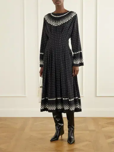 Sea Elly Polka-dot Print Crepe Midi Dress | Thumbnail 2 Sea Elly Polka-dot Print Crepe Midi Dress | Thumbnail 2