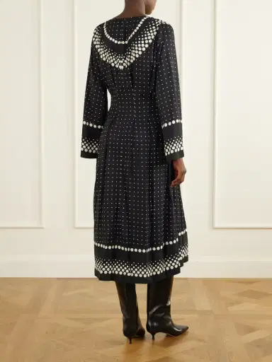 Sea Elly Polka-dot Print Crepe Midi Dress | Thumbnail 3 Sea Elly Polka-dot Print Crepe Midi Dress | Thumbnail 3