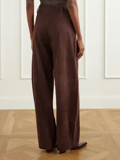 STOULS Valadon Paneled Suede Wide-leg Pants | Thumbnail 4 STOULS Valadon Paneled Suede Wide-leg Pants | Thumbnail 4