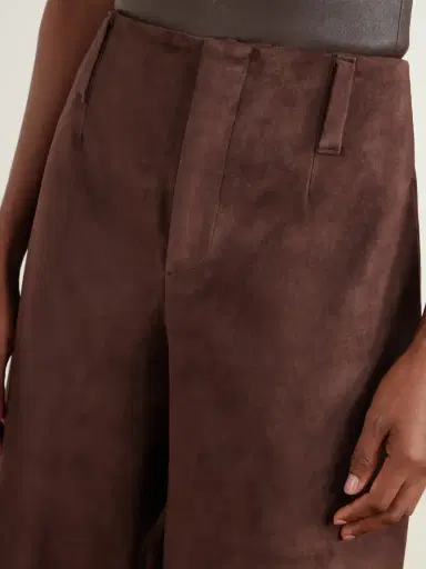 STOULS Valadon Paneled Suede Wide-leg Pants | Thumbnail 5 STOULS Valadon Paneled Suede Wide-leg Pants | Thumbnail 5