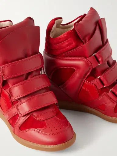 Isabel Marant Bekett Leather-trimmed Suede Wedge Sneakers | Thumbnail 5 Isabel Marant Bekett Leather-trimmed Suede Wedge Sneakers | Thumbnail 5