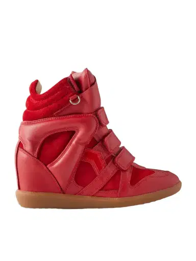 Isabel Marant Bekett Leather-trimmed Suede Wedge Sneakers | Thumbnail 1 Isabel Marant Bekett Leather-trimmed Suede Wedge Sneakers | Thumbnail 1