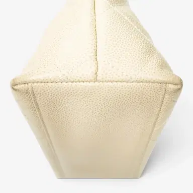 Chanel Chanel CC Ivory/Brown Calf Leather Wood Handle Tote by The Solist | Thumbnail 7 Chanel Chanel CC Ivory/Brown Calf Leather Wood Handle Tote by The Solist | Thumbnail 7