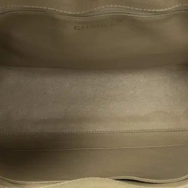 Chanel Chanel CC Ivory/Brown Calf Leather Wood Handle Tote by The Solist | Thumbnail 8 Chanel Chanel CC Ivory/Brown Calf Leather Wood Handle Tote by The Solist | Thumbnail 8