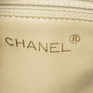 Chanel Chanel CC Ivory/Brown Calf Leather Wood Handle Tote by The Solist | Thumbnail 9 Chanel Chanel CC Ivory/Brown Calf Leather Wood Handle Tote by The Solist | Thumbnail 9
