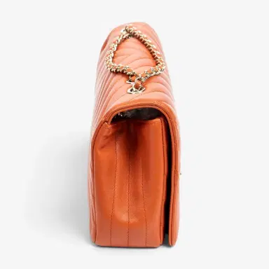 Chanel Chanel Orange Calf Leather Small Statement Flap Bag by The Solist | Thumbnail 4 Chanel Chanel Orange Calf Leather Small Statement Flap Bag by The Solist | Thumbnail 4