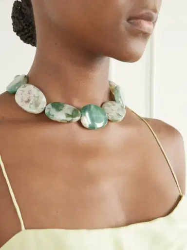 Completedworks Time Will Say Nothing But "i Told You So" Beaded Silver-plated, Calcite And Agate Necklace | Thumbnail 2 Completedworks Time Will Say Nothing But "i Told You So" Beaded Silver-plated, Calcite And Agate Necklace | Thumbnail 2