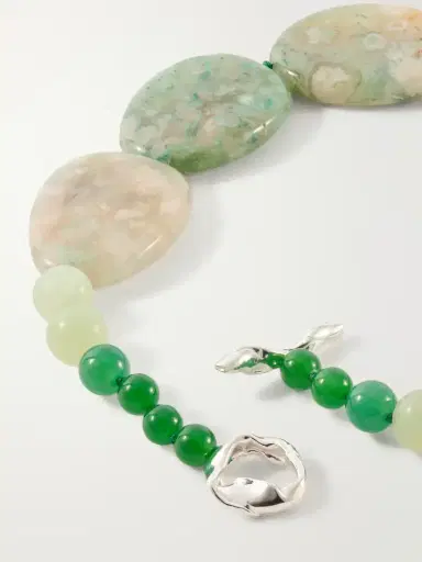 Completedworks Time Will Say Nothing But "i Told You So" Beaded Silver-plated, Calcite And Agate Necklace | Thumbnail 3 Completedworks Time Will Say Nothing But "i Told You So" Beaded Silver-plated, Calcite And Agate Necklace | Thumbnail 3