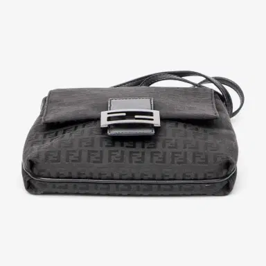 Fendi Fendi Black Canvas Small Flap Crossbody Bag by The Solist | Thumbnail 6 Fendi Fendi Black Canvas Small Flap Crossbody Bag by The Solist | Thumbnail 6