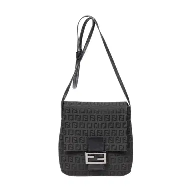 Fendi Fendi Black Canvas Small Flap Crossbody Bag by The Solist | Thumbnail 1 Fendi Fendi Black Canvas Small Flap Crossbody Bag by The Solist | Thumbnail 1