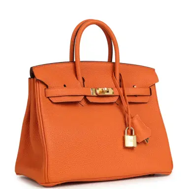 HERMÈS Hermes Birkin 25 Orange Togo Gold Hardware | Thumbnail 2 HERMÈS Hermes Birkin 25 Orange Togo Gold Hardware | Thumbnail 2