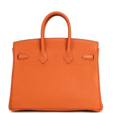 HERMÈS Hermes Birkin 25 Orange Togo Gold Hardware | Thumbnail 3 HERMÈS Hermes Birkin 25 Orange Togo Gold Hardware | Thumbnail 3