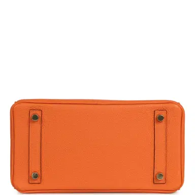 HERMÈS Hermes Birkin 25 Orange Togo Gold Hardware | Thumbnail 6 HERMÈS Hermes Birkin 25 Orange Togo Gold Hardware | Thumbnail 6