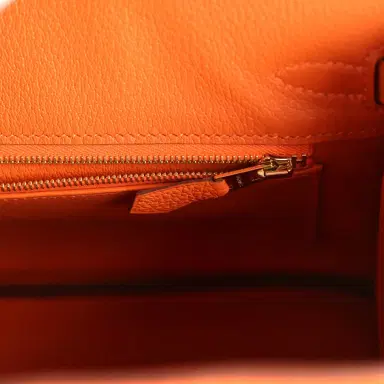 HERMÈS Hermes Birkin 25 Orange Togo Gold Hardware | Thumbnail 9 HERMÈS Hermes Birkin 25 Orange Togo Gold Hardware | Thumbnail 9
