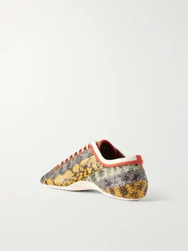 Dries Van Noten Striped Snake-effect Leather Sneakers | Thumbnail 3 Dries Van Noten Striped Snake-effect Leather Sneakers | Thumbnail 3