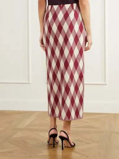 Oscar de la Renta Argyle Wool-blend Midi Skirt | Thumbnail 3 Oscar de la Renta Argyle Wool-blend Midi Skirt | Thumbnail 3