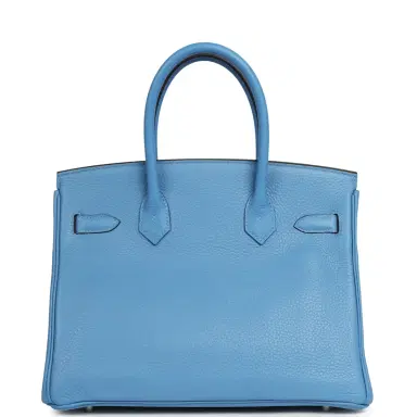 HERMÈS Hermes Birkin 30 Bleu Paradise Clemence Palladium Hardware | Thumbnail 4 HERMÈS Hermes Birkin 30 Bleu Paradise Clemence Palladium Hardware | Thumbnail 4