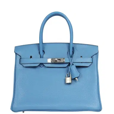 HERMÈS Hermes Birkin 30 Bleu Paradise Clemence Palladium Hardware | Thumbnail 1 HERMÈS Hermes Birkin 30 Bleu Paradise Clemence Palladium Hardware | Thumbnail 1