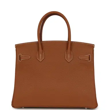HERMÈS Hermes Birkin 30 Gold Togo Palladium Hardware | Thumbnail 4 HERMÈS Hermes Birkin 30 Gold Togo Palladium Hardware | Thumbnail 4