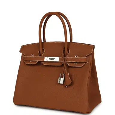 HERMÈS Hermes Birkin 30 Gold Togo Palladium Hardware | Thumbnail 5 HERMÈS Hermes Birkin 30 Gold Togo Palladium Hardware | Thumbnail 5