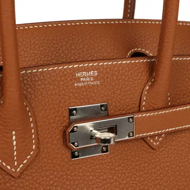 HERMÈS Hermes Birkin 30 Gold Togo Palladium Hardware | Thumbnail 7 HERMÈS Hermes Birkin 30 Gold Togo Palladium Hardware | Thumbnail 7
