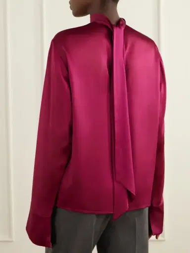 Stella McCartney Tie-detailed Satin Blouse | Thumbnail 3 Stella McCartney Tie-detailed Satin Blouse | Thumbnail 3