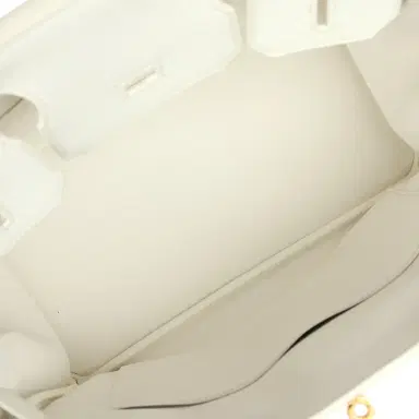HERMÈS Hermès Birkin 30 White Clemence Gold Hardware | Thumbnail 8 HERMÈS Hermès Birkin 30 White Clemence Gold Hardware | Thumbnail 8