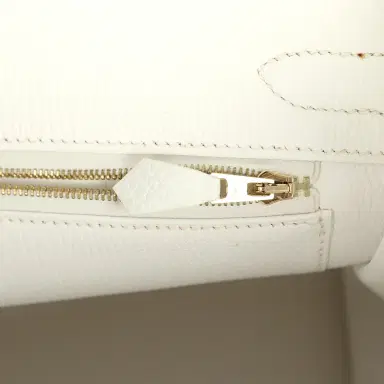 HERMÈS Hermès Birkin 30 White Clemence Gold Hardware | Thumbnail 9 HERMÈS Hermès Birkin 30 White Clemence Gold Hardware | Thumbnail 9