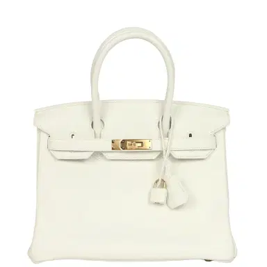 HERMÈS Hermès Birkin 30 White Clemence Gold Hardware | Thumbnail 1 HERMÈS Hermès Birkin 30 White Clemence Gold Hardware | Thumbnail 1