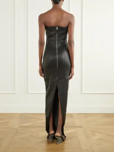 Rick Owens Athena Paneled Leather-blend Maxi Dress | Thumbnail 3 Rick Owens Athena Paneled Leather-blend Maxi Dress | Thumbnail 3