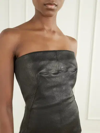 Rick Owens Athena Paneled Leather-blend Maxi Dress | Thumbnail 4 Rick Owens Athena Paneled Leather-blend Maxi Dress | Thumbnail 4