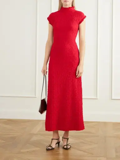 Proenza Schouler White Label Cleo Cotton-blend Jacquard Midi Dress | Thumbnail 2 Proenza Schouler White Label Cleo Cotton-blend Jacquard Midi Dress | Thumbnail 2