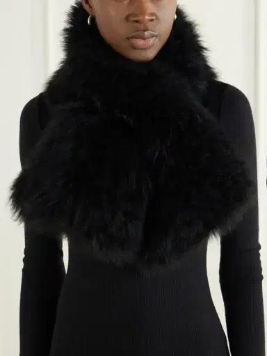 Yves Salomon Leather And Shearling Scarf | Thumbnail 2 Yves Salomon Leather And Shearling Scarf | Thumbnail 2