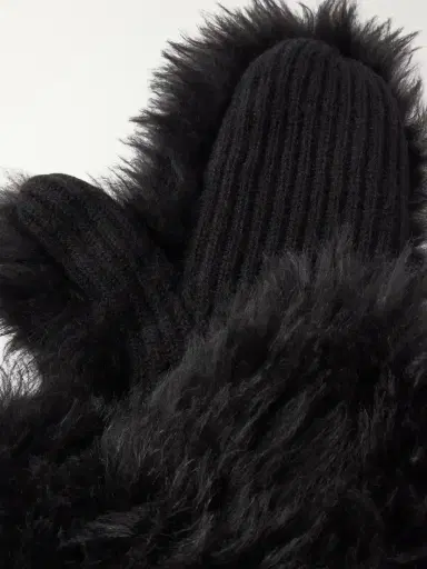 Yves Salomon Shearling Wool And Cashmere-blend Gloves | Thumbnail 2 Yves Salomon Shearling Wool And Cashmere-blend Gloves | Thumbnail 2
