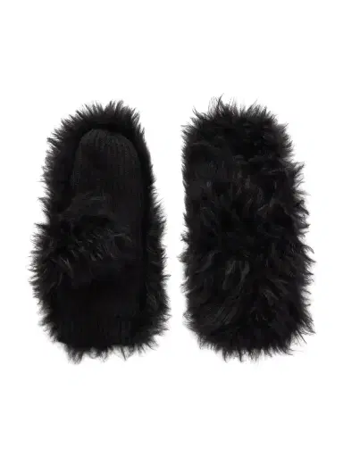 Yves Salomon Shearling Wool And Cashmere-blend Gloves | Thumbnail 1 Yves Salomon Shearling Wool And Cashmere-blend Gloves | Thumbnail 1